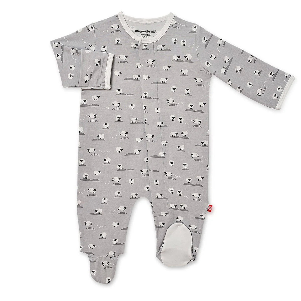 Baa Baa Baby Grey Magnetic Me Modal Footie