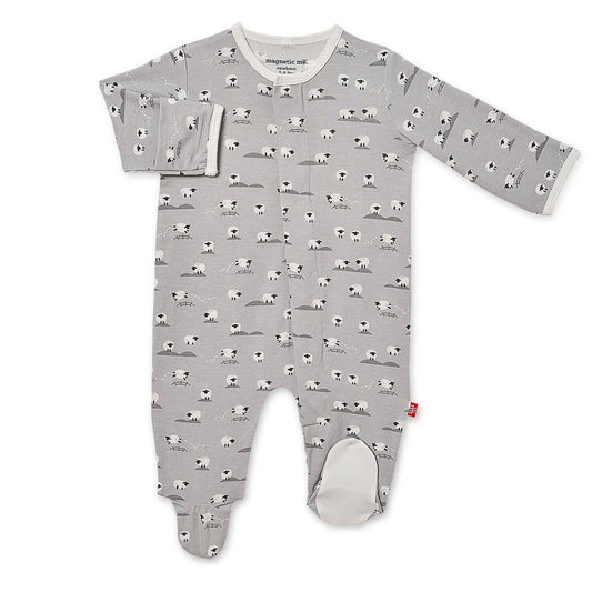 Baa Baa Baby Grey Magnetic Me Modal Footie
