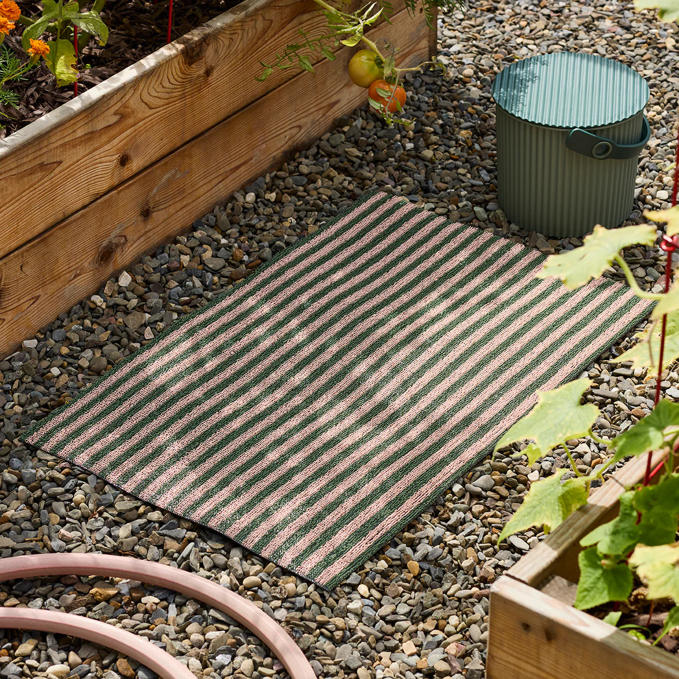 Breton Stripe Shag Mat - Malibu