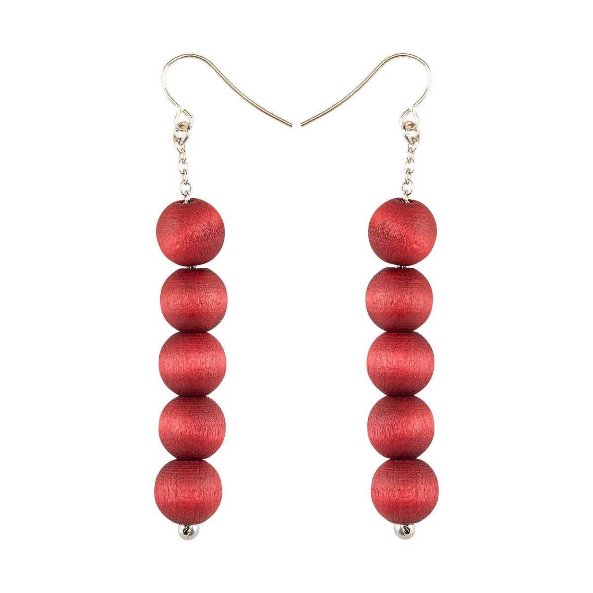 Sara Earrings Wine Red