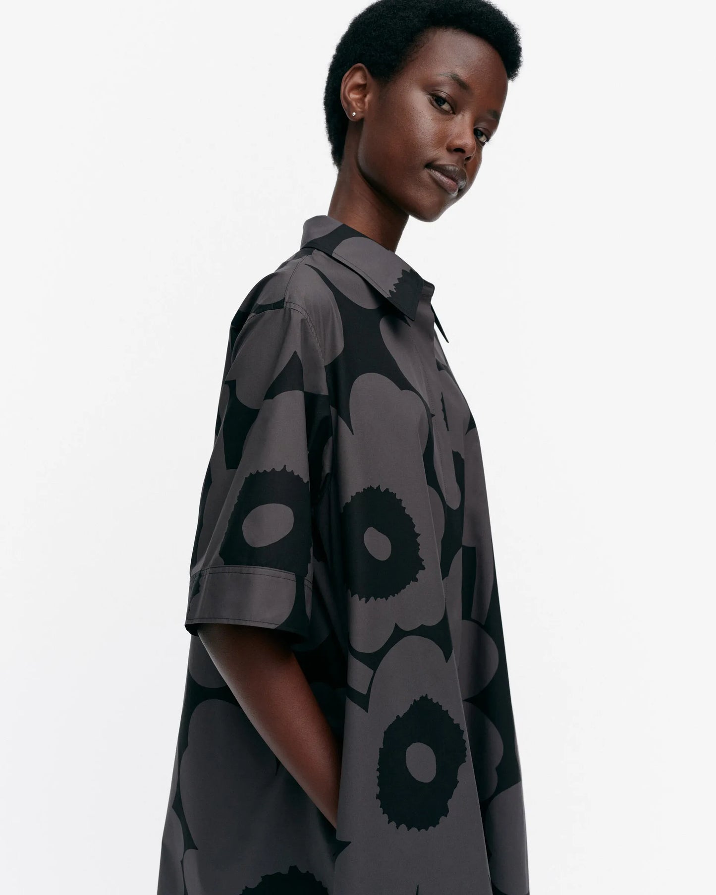 Popliini Unikko Collared Cotton Dress