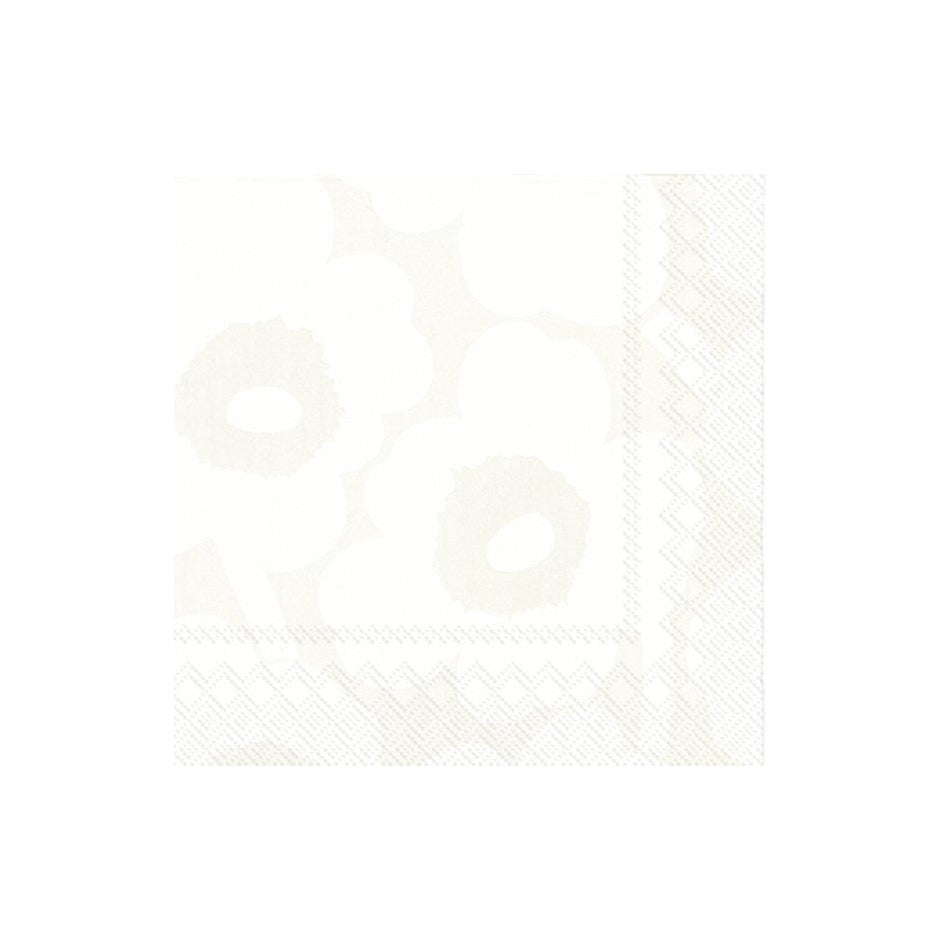 Marimekko Unikko White Grey Luncheon Napkins