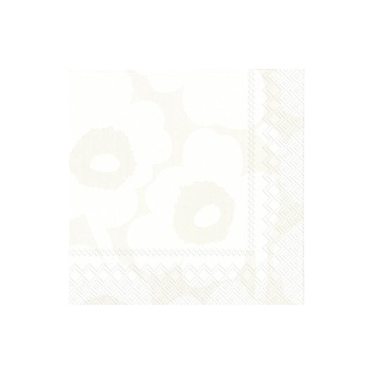 Marimekko Unikko White Grey Luncheon Napkins