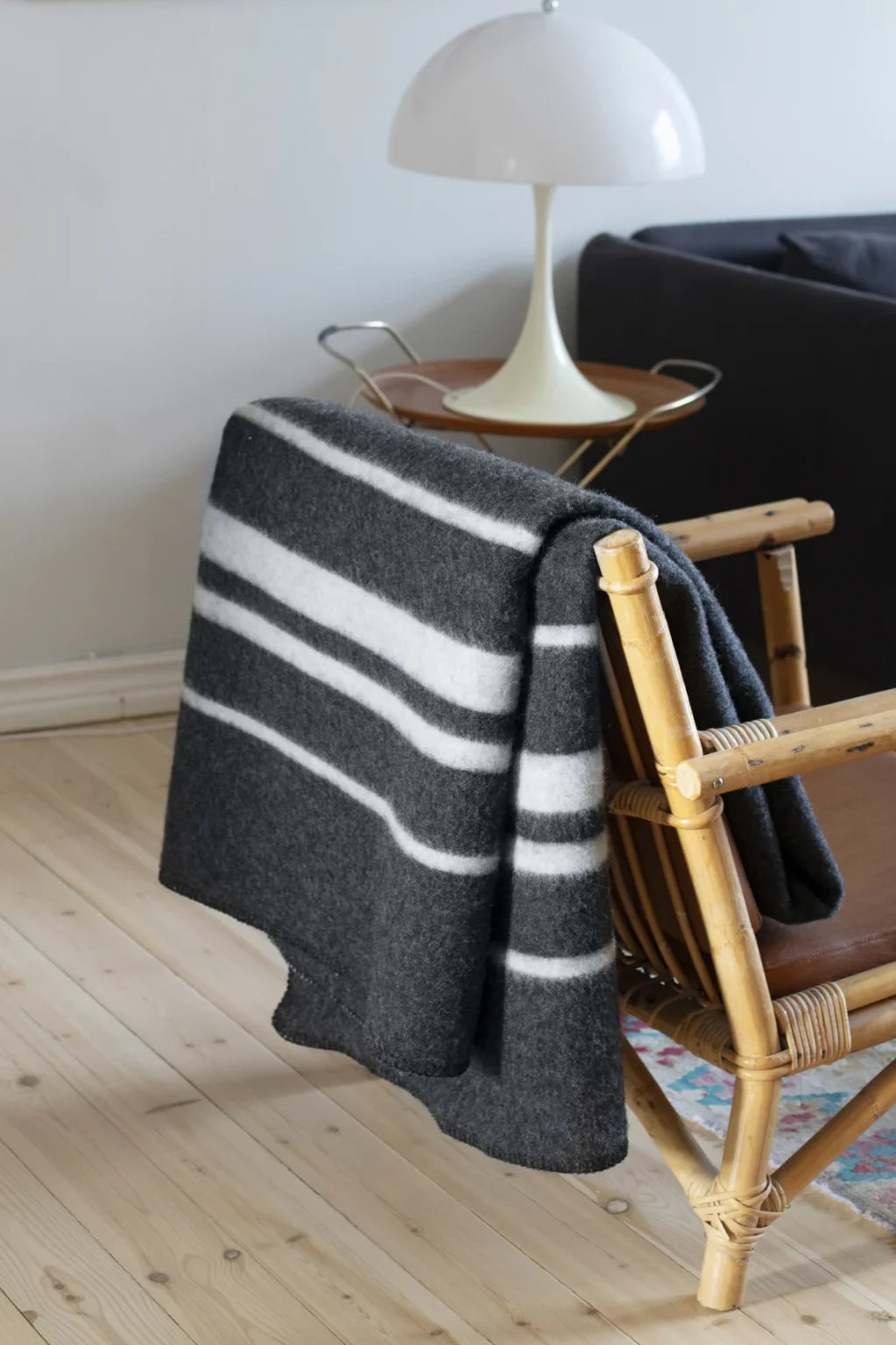 Camp Wool Blanket - Black/Light Grey