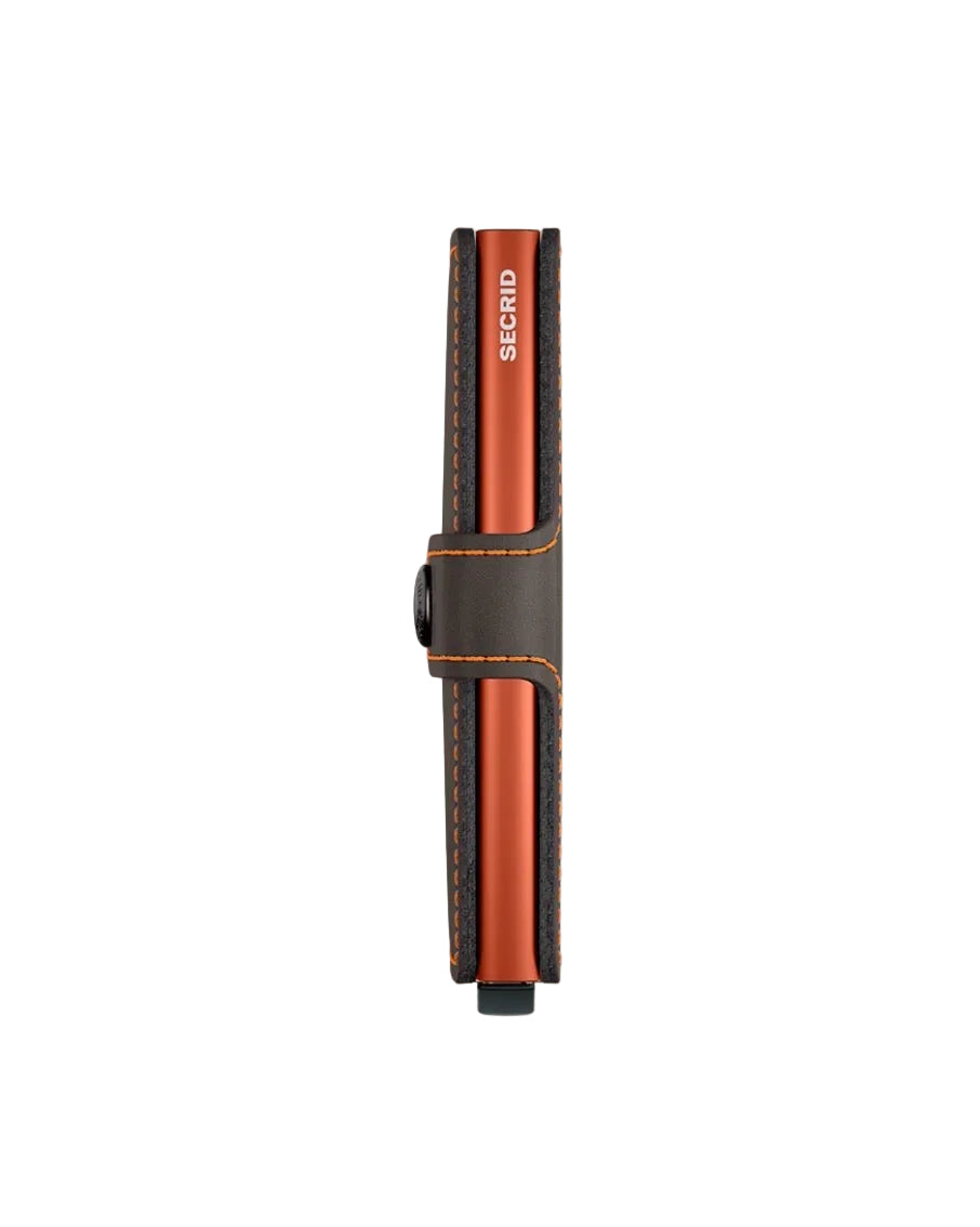 Miniwallet Matte Truffle and Orange