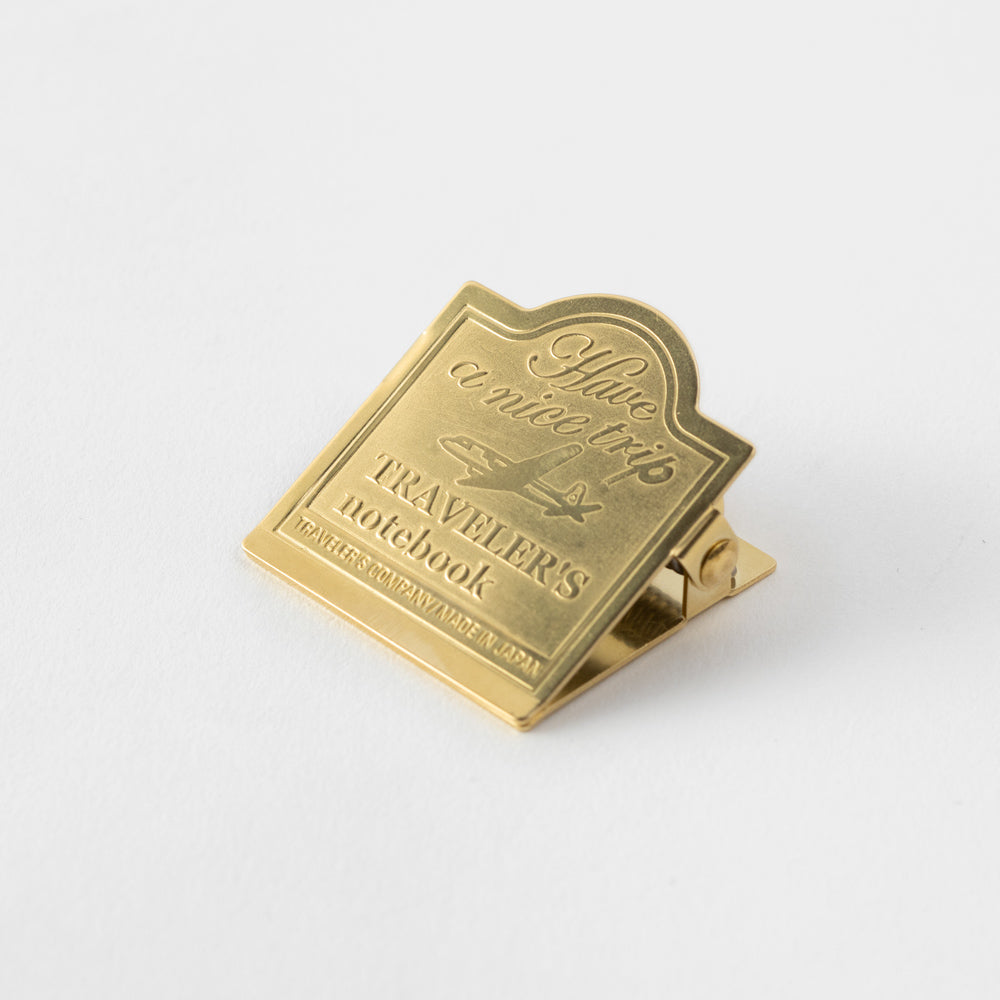 Traveler’s Notebook Brass Clip - Airplane