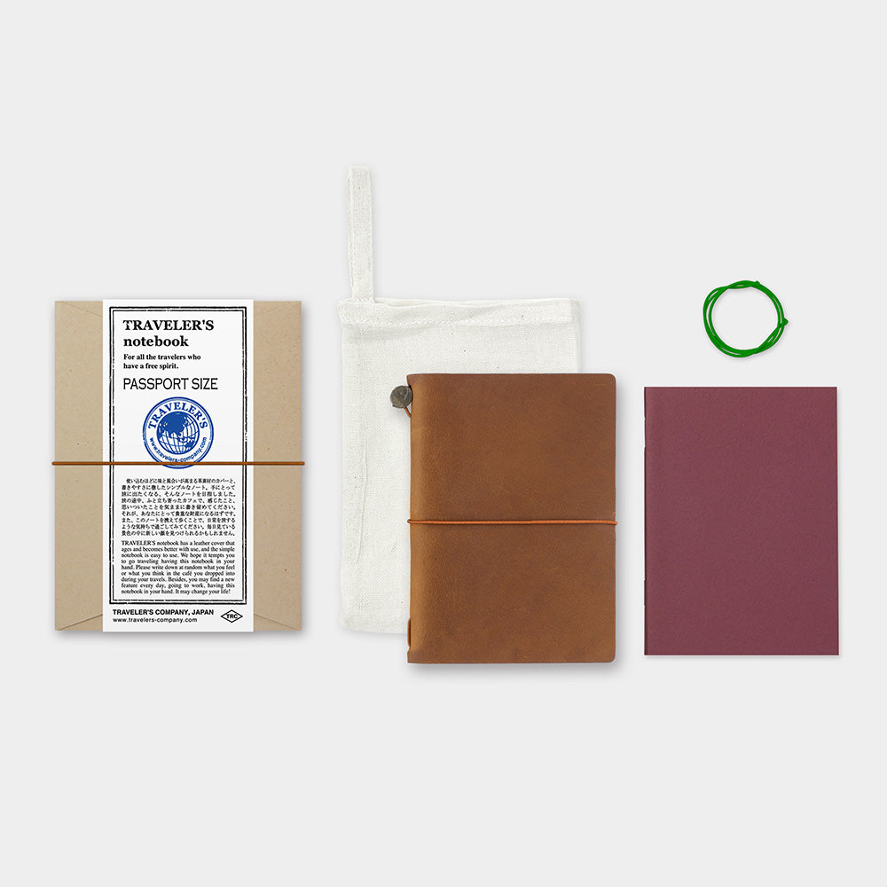 Traveler’s Notebook Passport Size Starter Kit - Camel