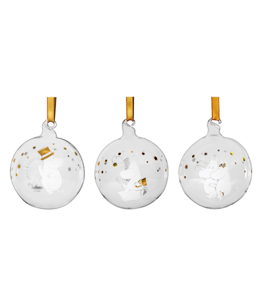 Moomin Christmas Ball Ornament Set of 3