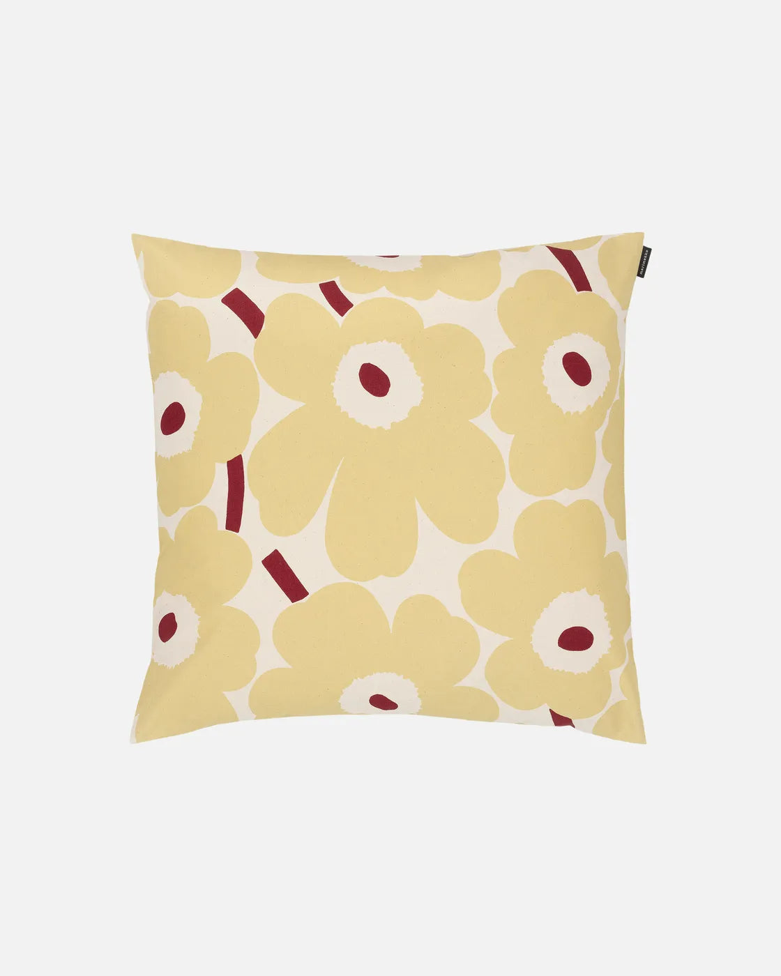 Pieni Unikko Cushion Cover (butter yellow, red)