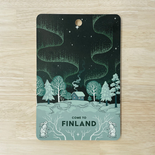 Northern Lights over the Cottage, Cutting Board