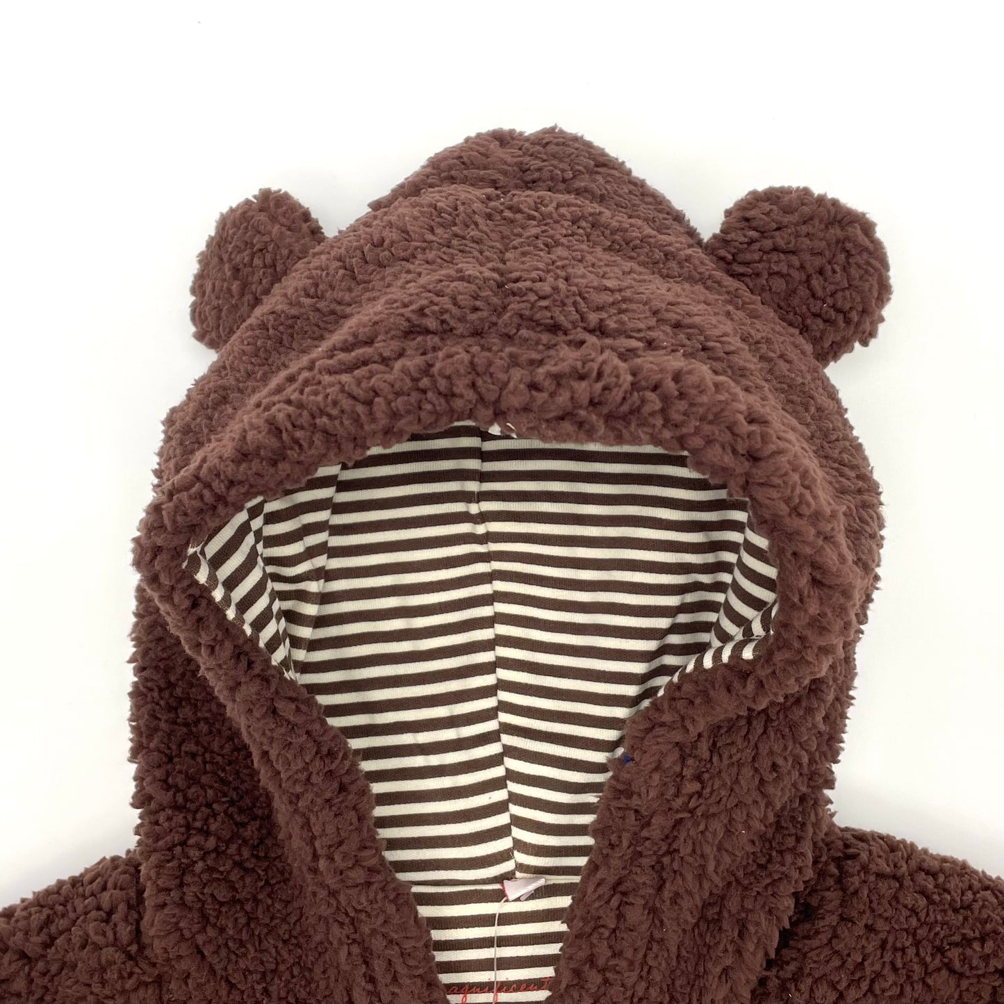 Magnetic Bears Mocha Fleece Hooded Baby Jacket