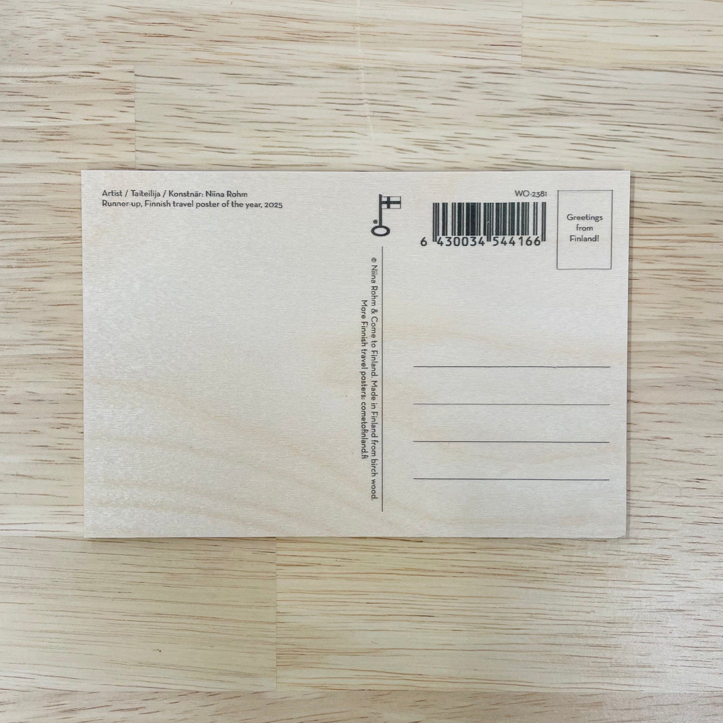 Following the Footsteps of a Fox – Wooden Postcard