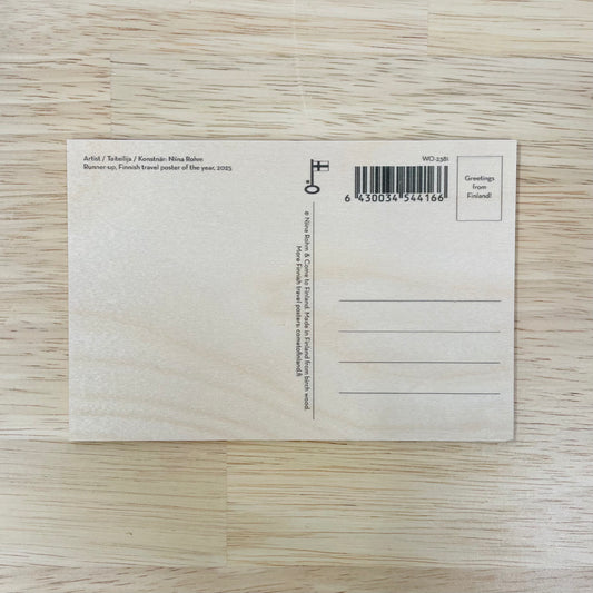 Following the Footsteps of a Fox – Wooden Postcard