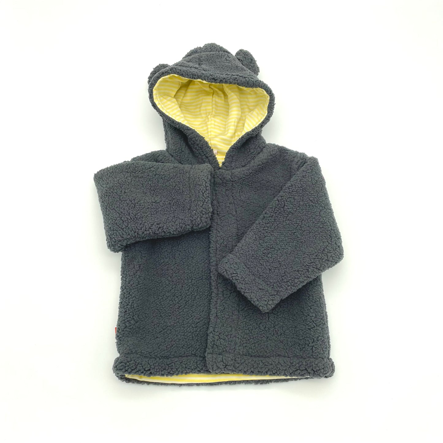 Magnetic Bears Grey Fleece Hooded Baby Jacket