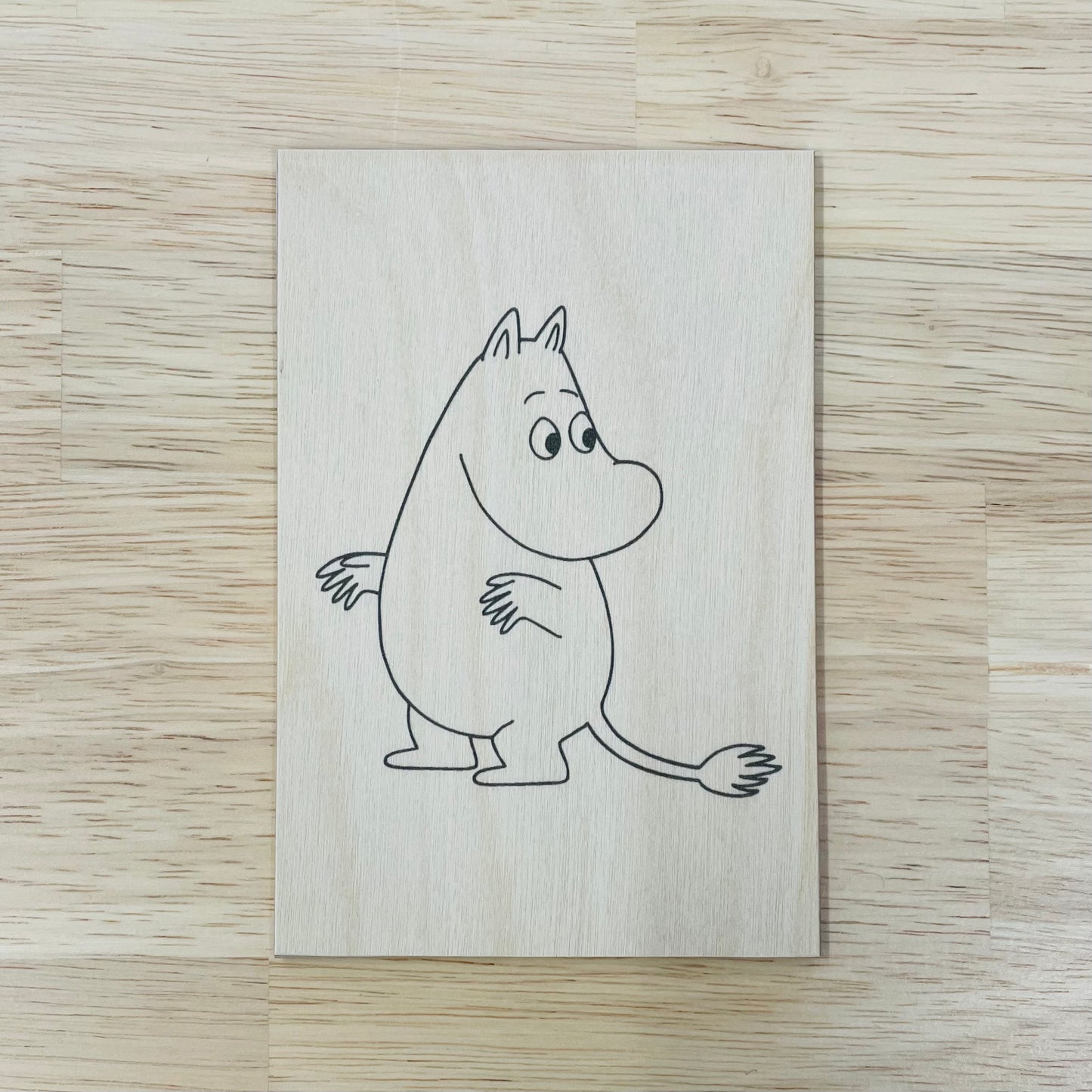 Moomin Troll Wooden Postcard – Made in Finland