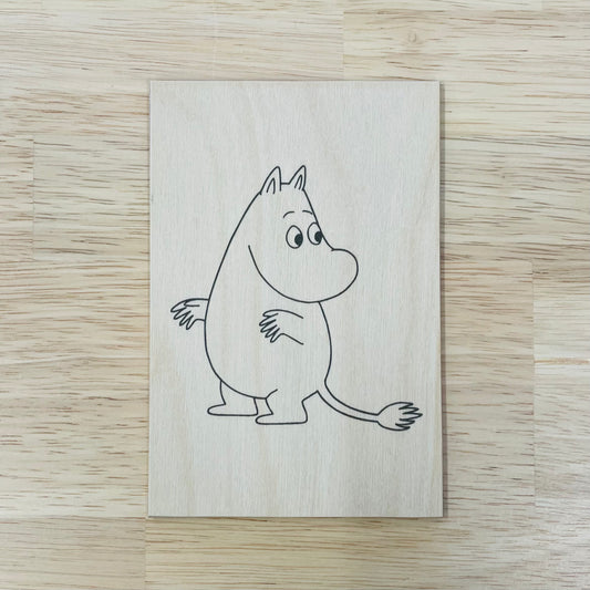 Moomin Troll Wooden Postcard – Made in Finland