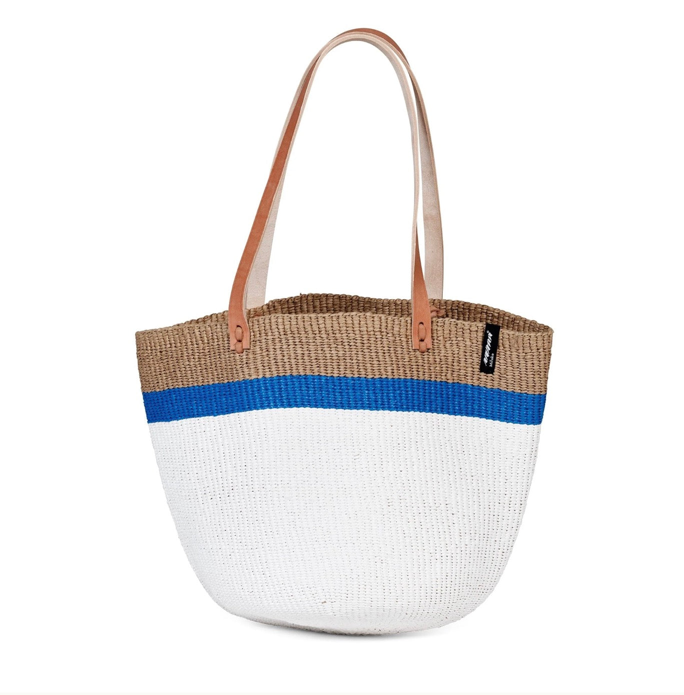 Kiondo Shopper Basket - Top Stripe Blue M