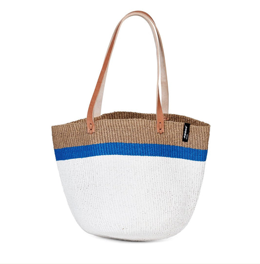 Kiondo Shopper Basket - Top Stripe Blue M