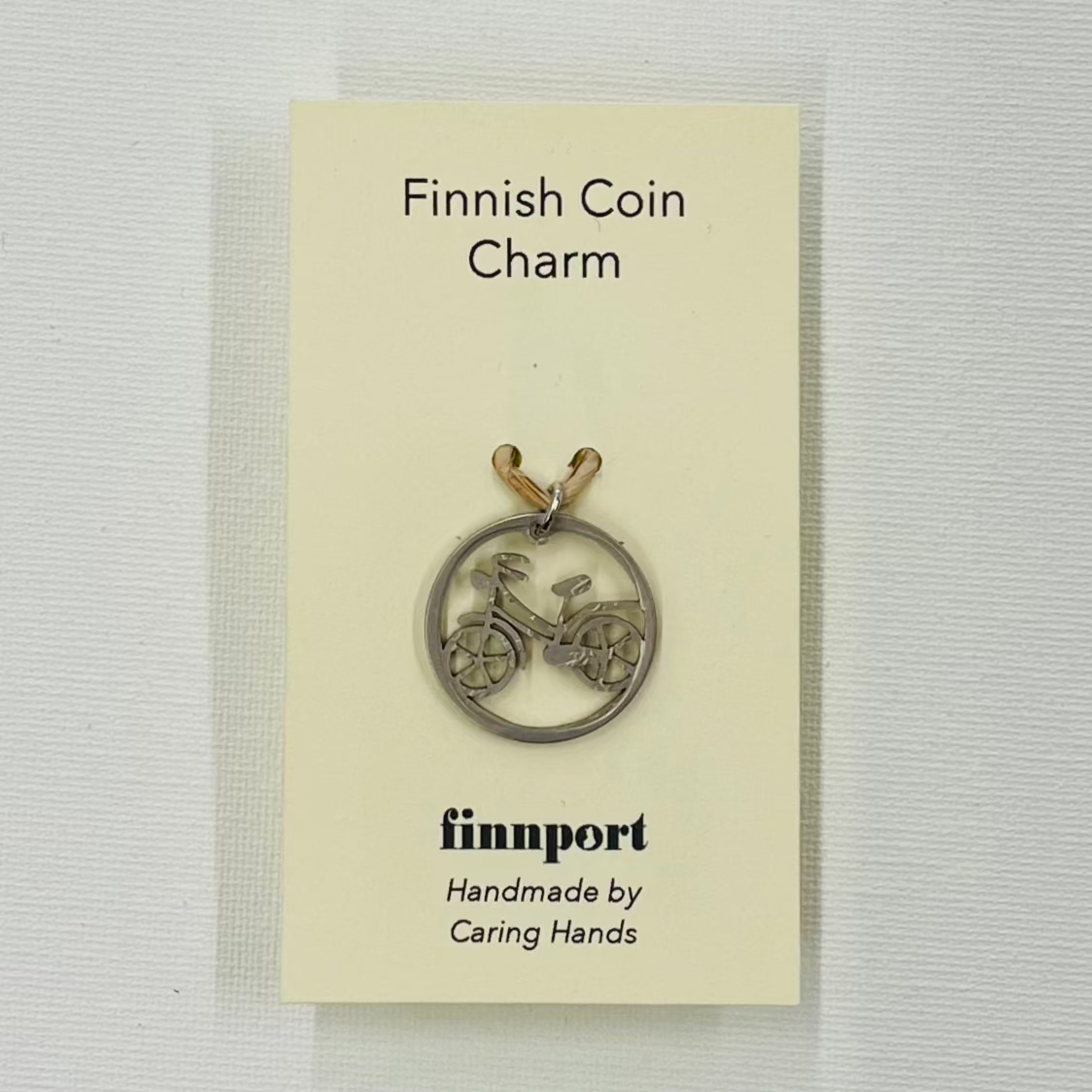 Finnish Coin Charm - Bicycle