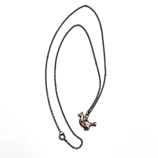 Vintage Kalevala Lintunen Bird Bronze Pendant