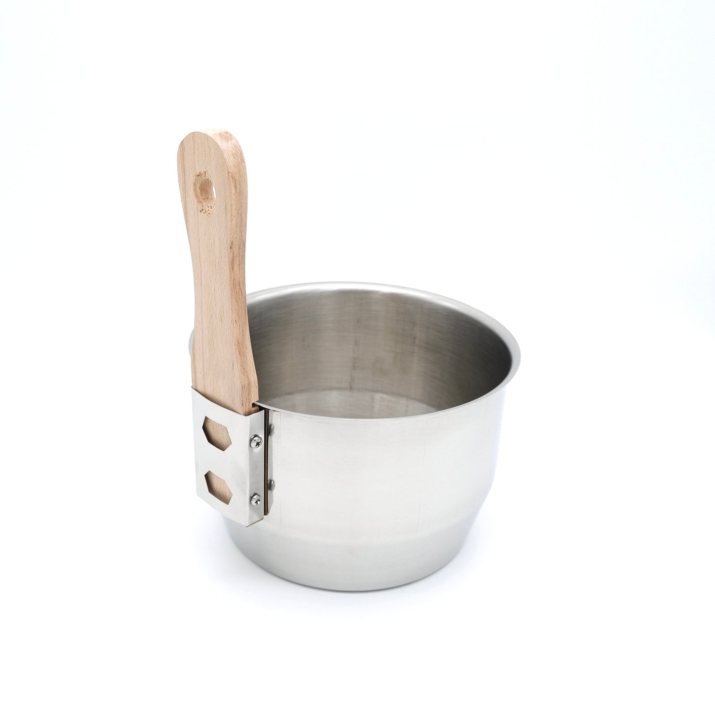 Stainless Steel Sauna Bucket 4.5L with Wooden Handle