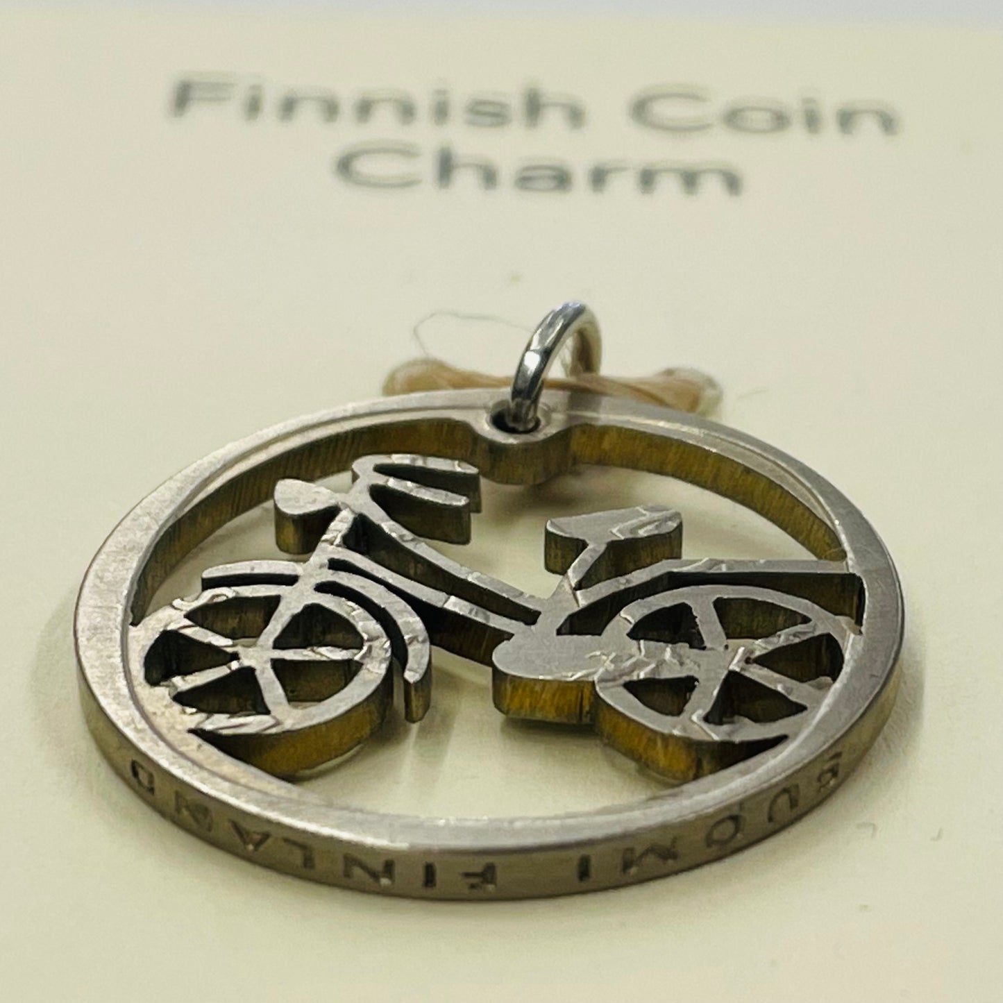 Finnish Coin Charm - Bicycle