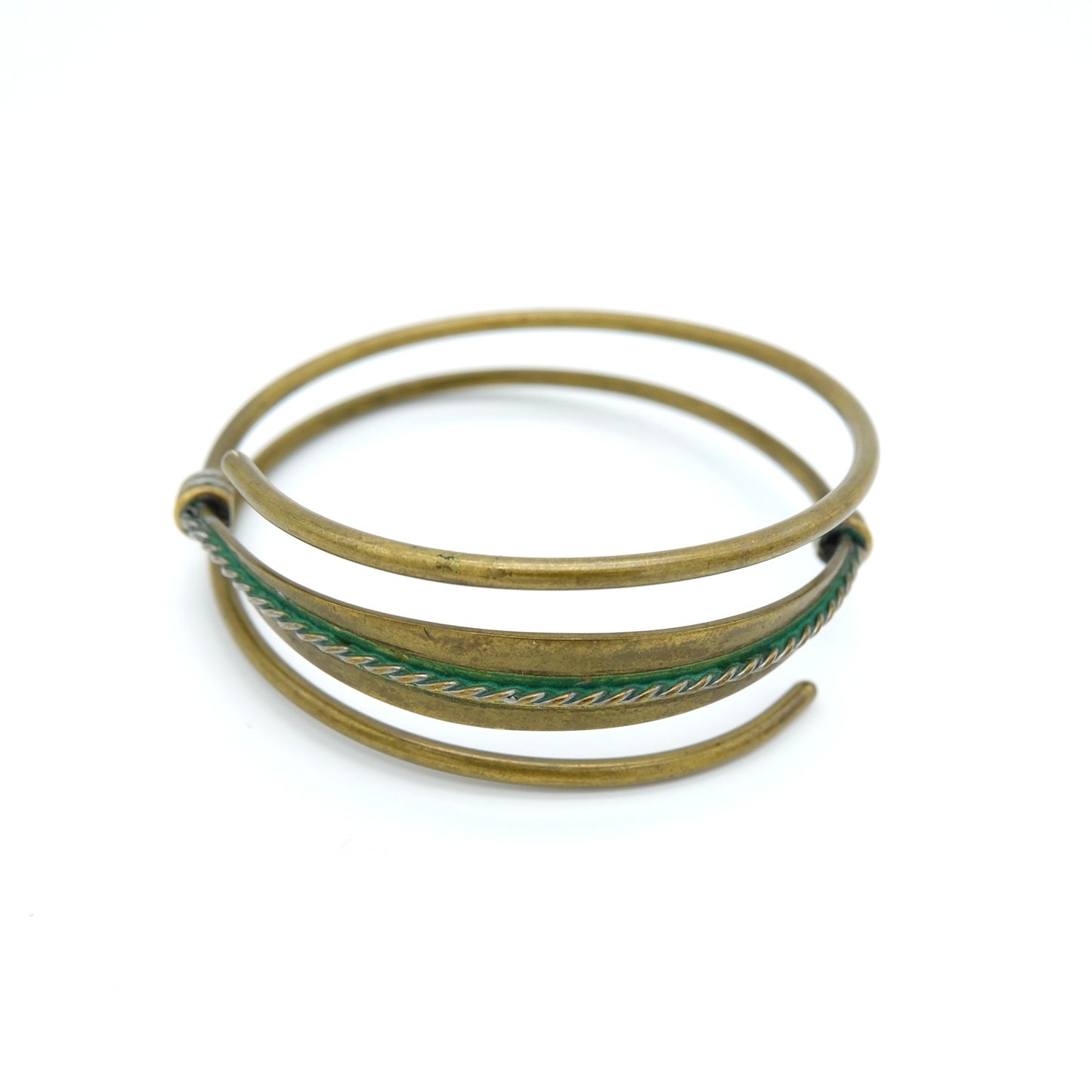 Vintage Kalevala Koru Kainuu-aihe Bronze Bracelet – Finnish Iron Age Design