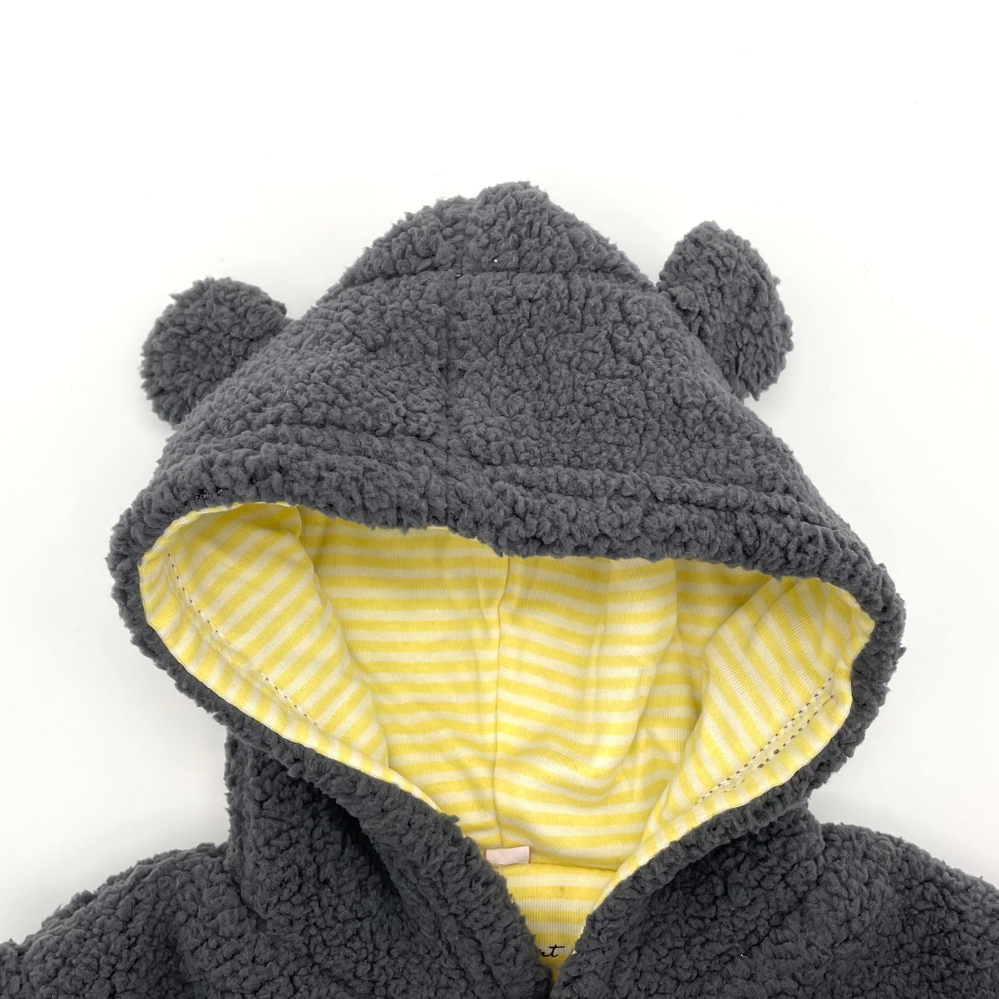 Magnetic Bears Grey Fleece Hooded Baby Jacket