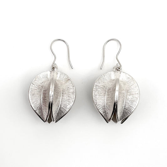 Vintage Kalevala Iso Lumikukka Large Earrings – Sterling Silver Snow Flower