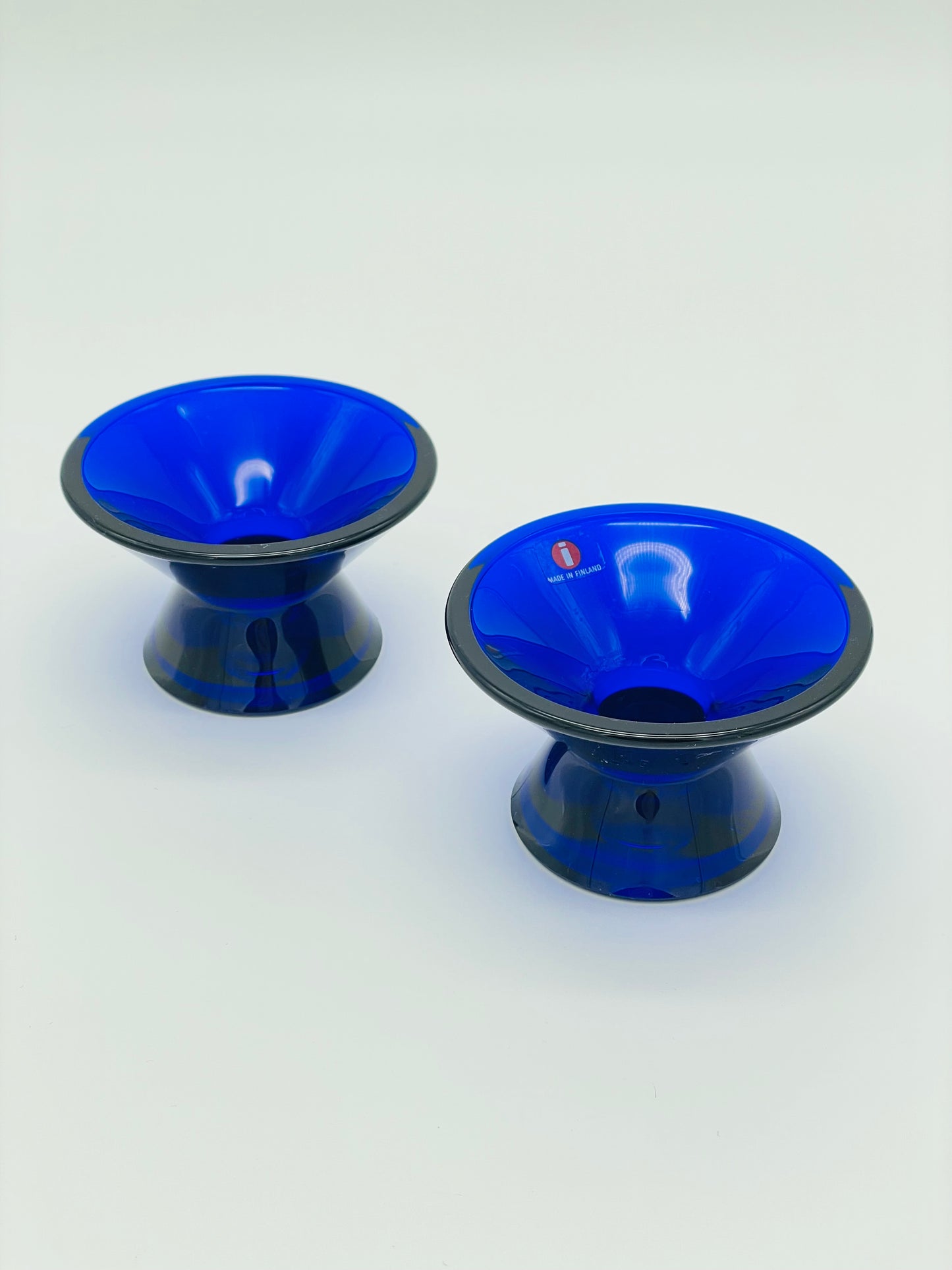 Iittala Kartio Candleholder Cobalt Blue - Retro