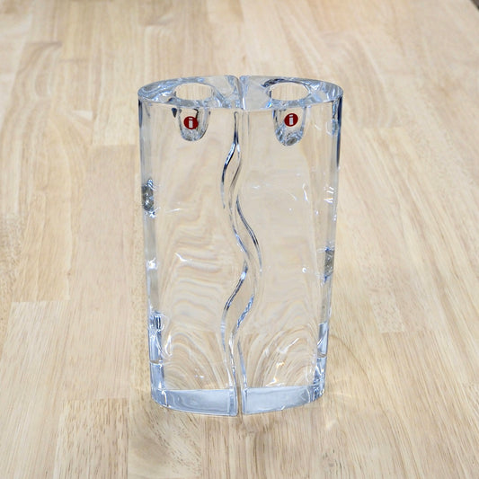 Iittala Pari Candleholders, 22 cm – Clear (Pair, Vintage 1988)