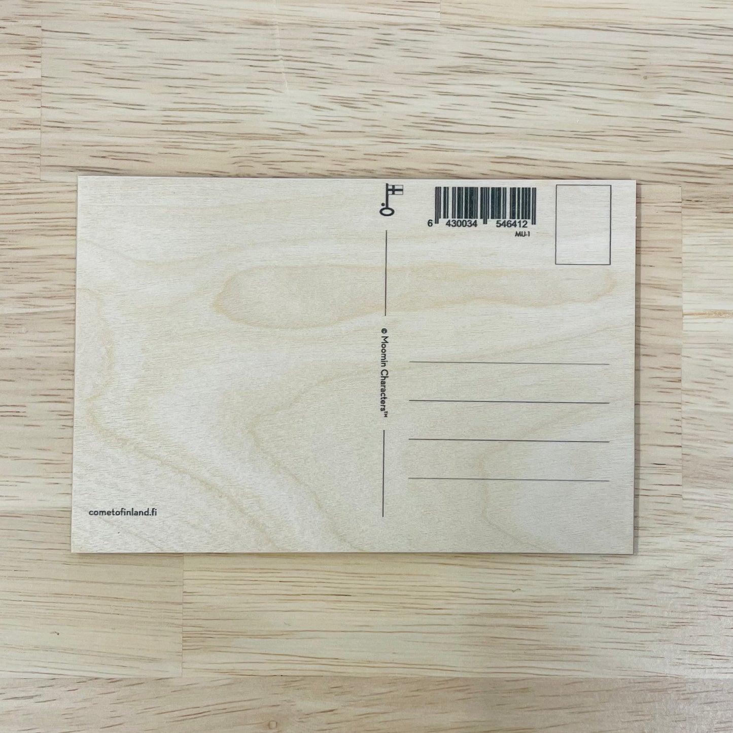 Moomin Troll Wooden Postcard – Made in Finland