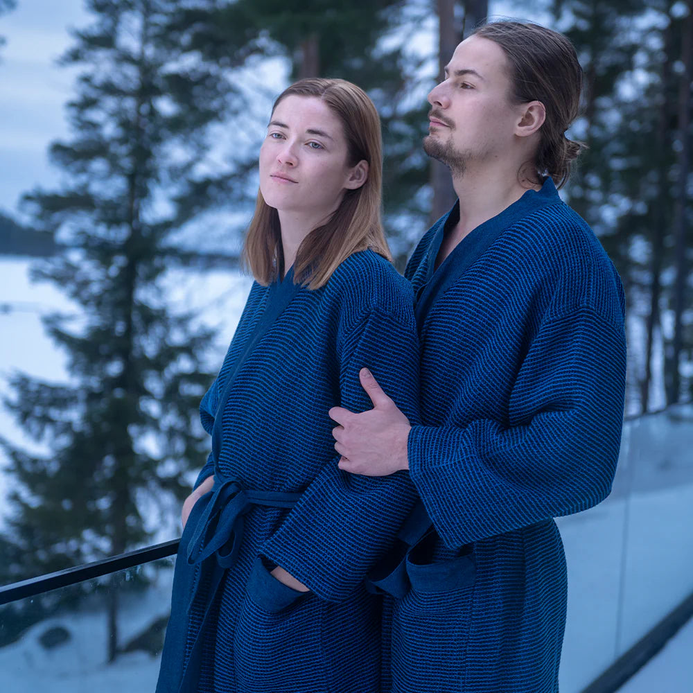 Kenno Bath Robe - Dark Blue
