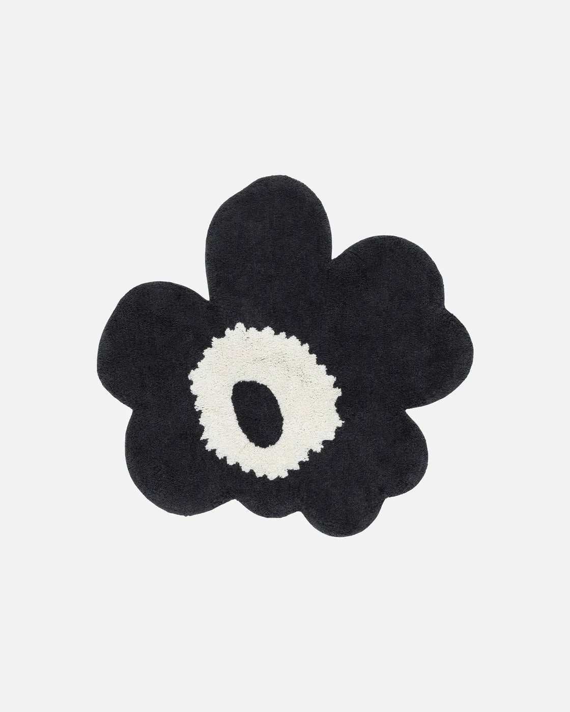 Unikko Bath Mat, Black