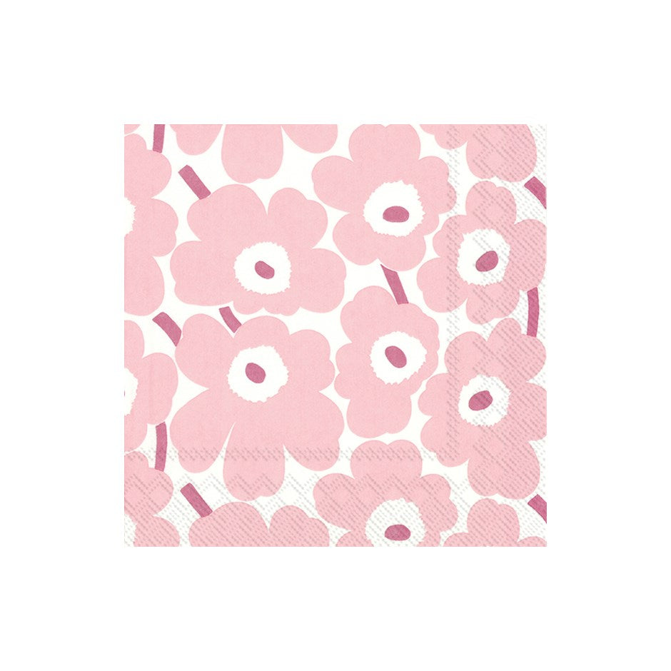 Mini Unikko Light Rose Cocktail Napkins