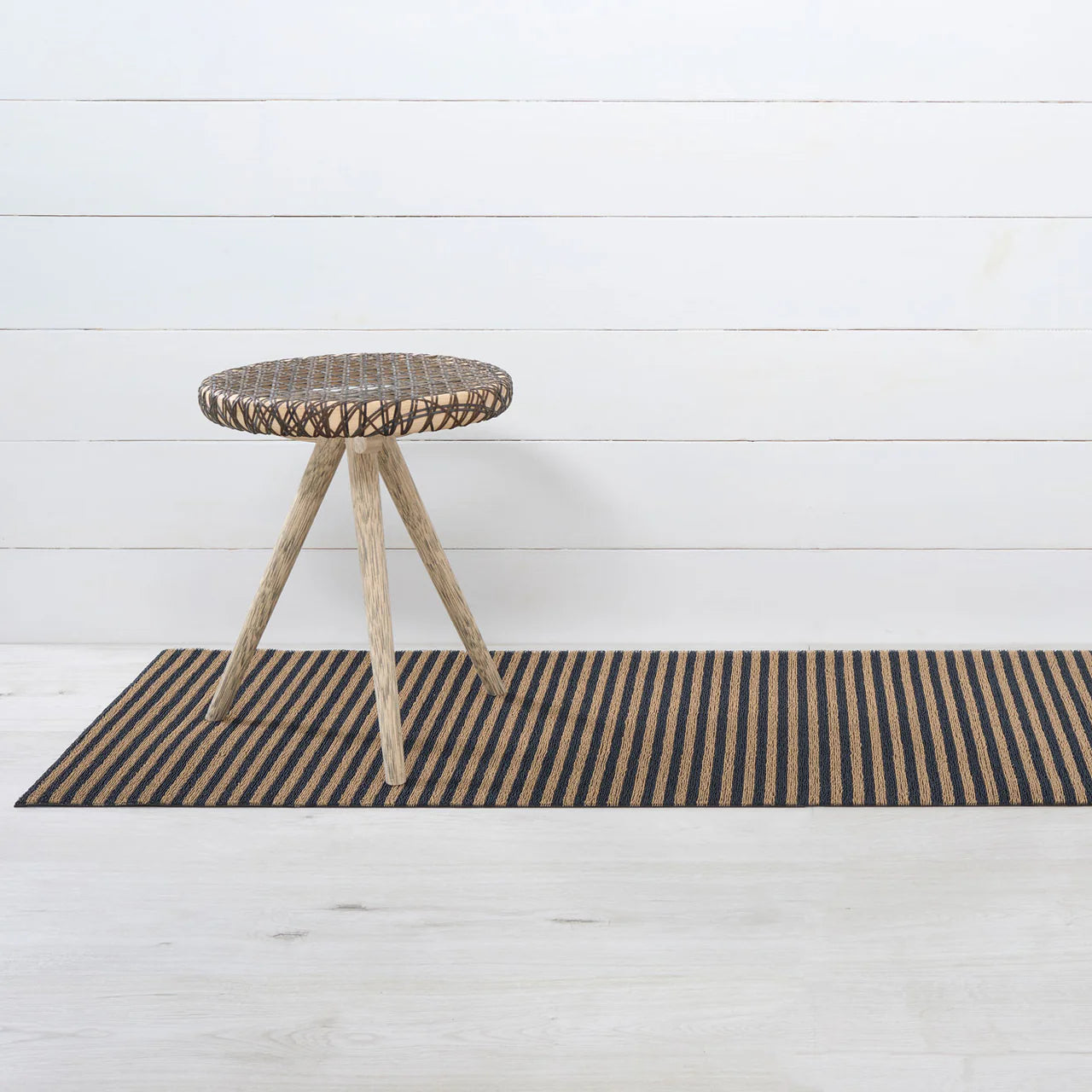 Breton Stripe Shag Mat - Coast