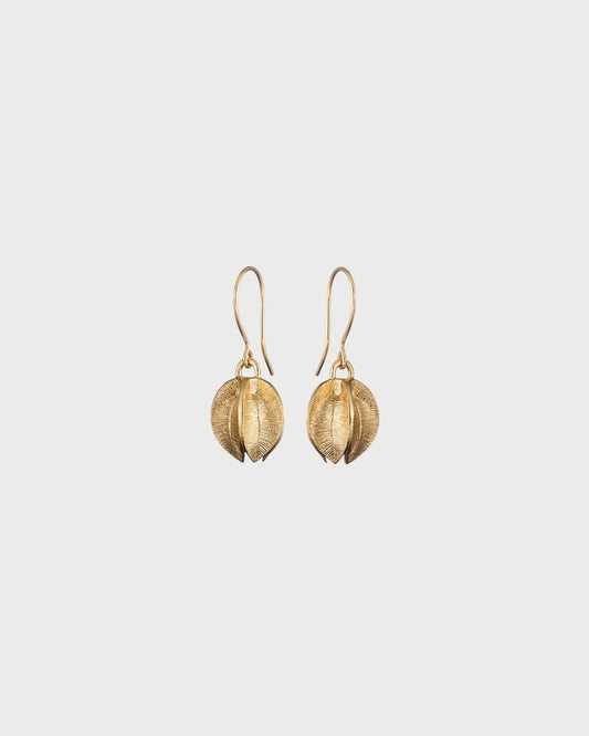 Snowflower Earrings Bronze