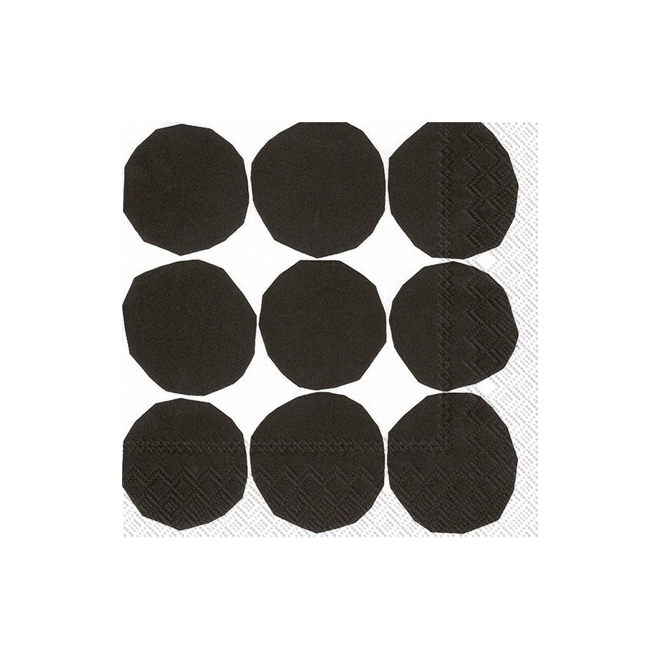 Kivet White/Black Cocktail Napkins
