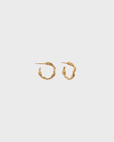 Itu earrings hoop silver gold-plated