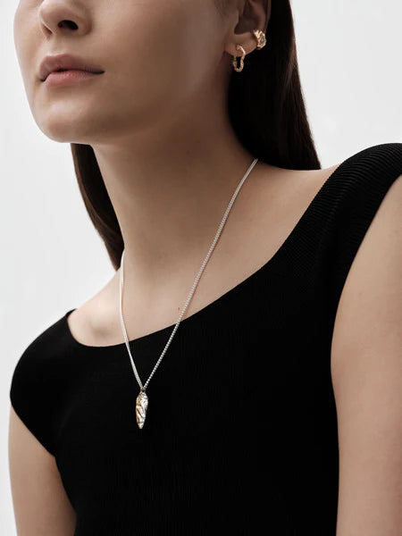 Itu earrings hoop silver gold-plated