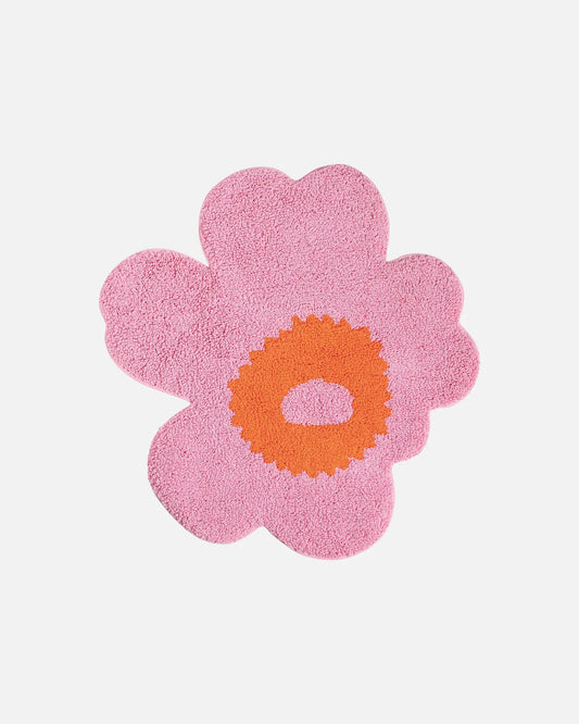 Unikko Bath Mat, Pink/Orange