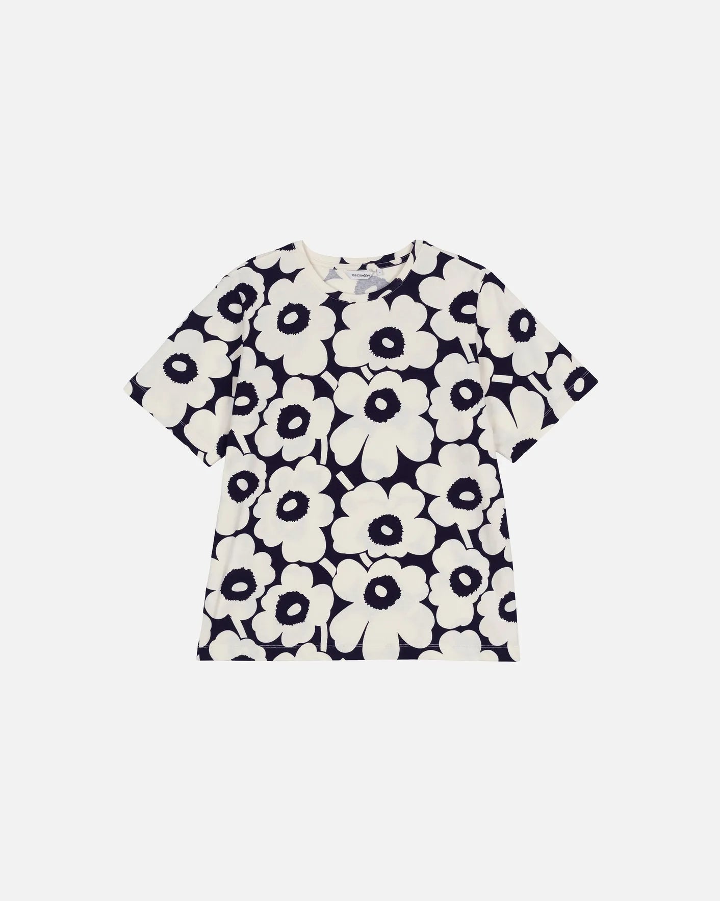 Tunnit Unikko T Shirt. Cream/black