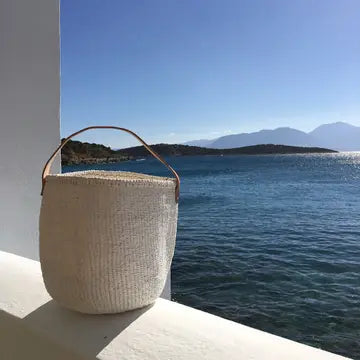 Kiondo Basket - White with Handle S