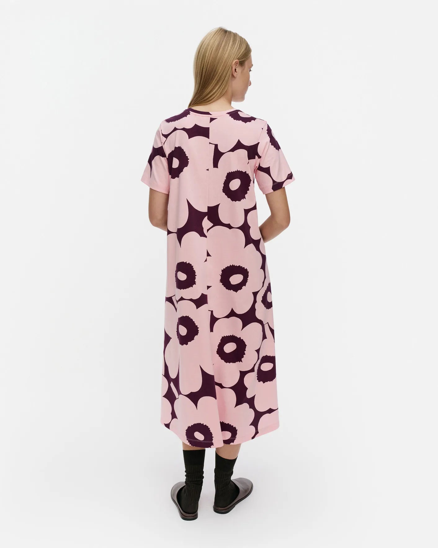 Pisteinen Unikko Dress Pink/Wine
