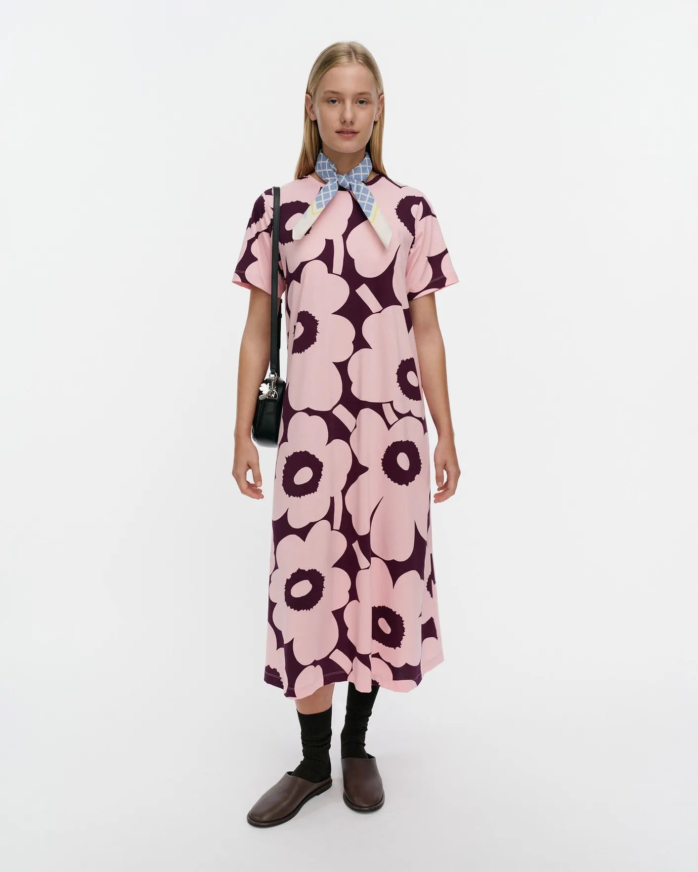 Pisteinen Unikko Dress Pink/Wine