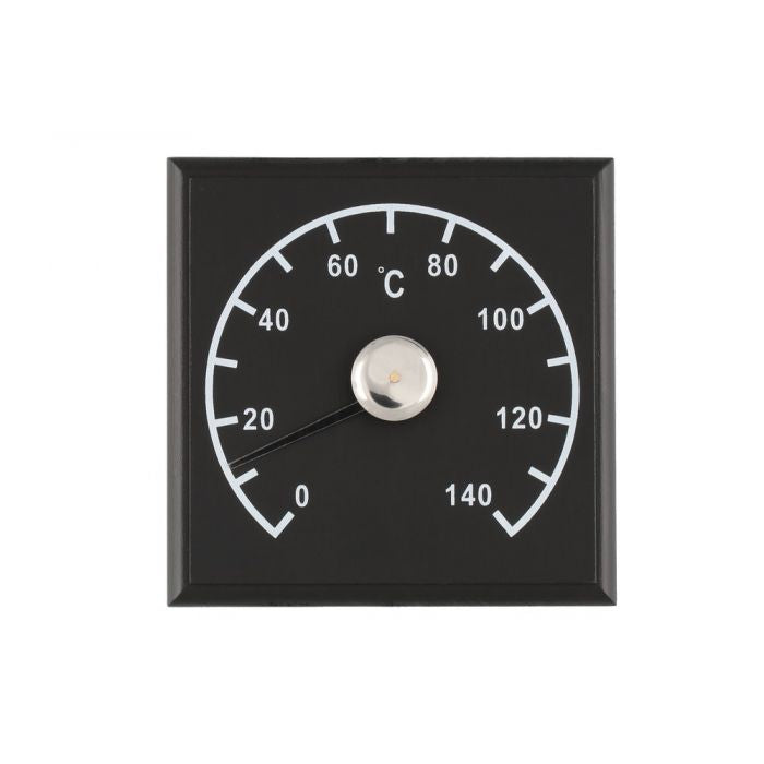 Sauna Thermometer, Square Black