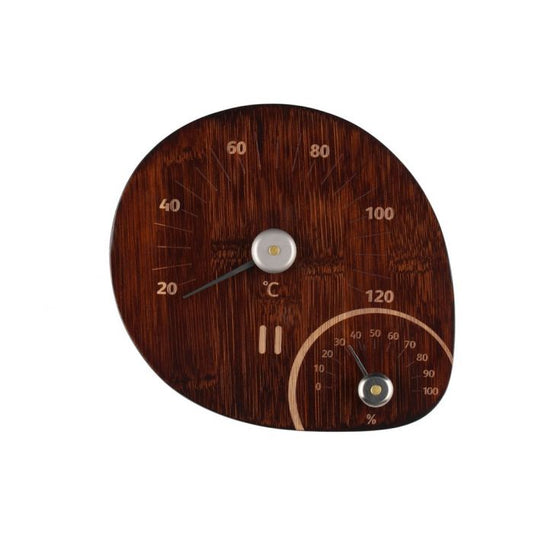 Sauna Thermometer and Hygrometer - Dark Bamboo
