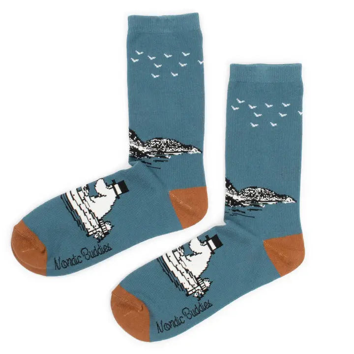 Moominpappa Boating Men’s Socks - Petrol