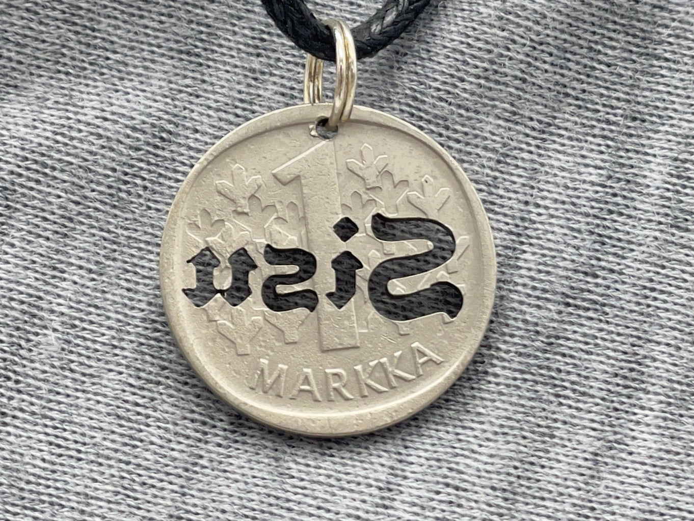 Sisu Necklace Made from a Finnish Markka