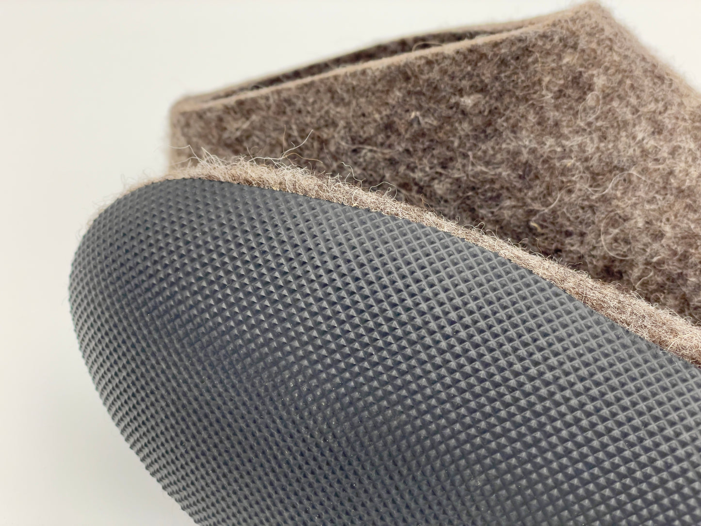 Felt Slipper Clog Style - Brown